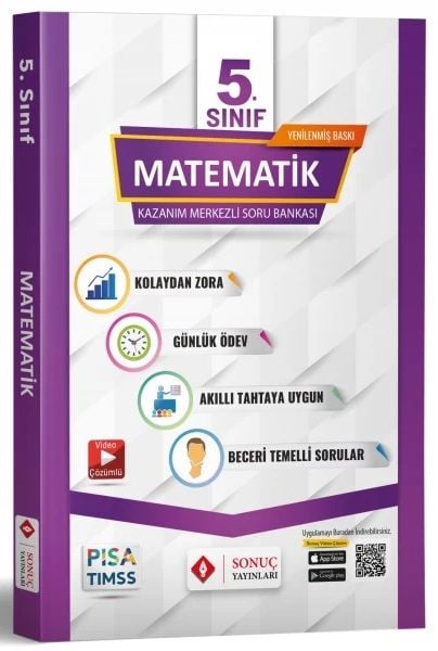 Sonuç 5. Sınıf Matematik Kazanım Merkezli Soru Bankası Seti Sonuç Yayınları