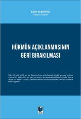 Adalet Hükmün Açıklanmasının Geri Bırakılması - Ilgın Albayrak Adalet Yayınevi