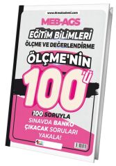 TKM Akademi 2026 MEB-AGS Eğitim Bilimleri Ölçme ve Değerlendirme Ölçmenin 100ü Soru Bankası TKM Akademi