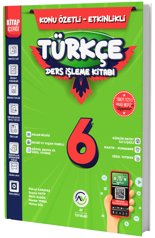 Av Yayınları 6. Sınıf Türkçe Ders İşleme Kitabı Av Yayınları