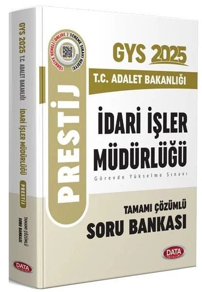Data 2025 GYS Adalet Bakanlığı İdari İşler Müdürlüğü Prestij Soru Bankası Çözümlü Görevde Yükselme Data Yayınları