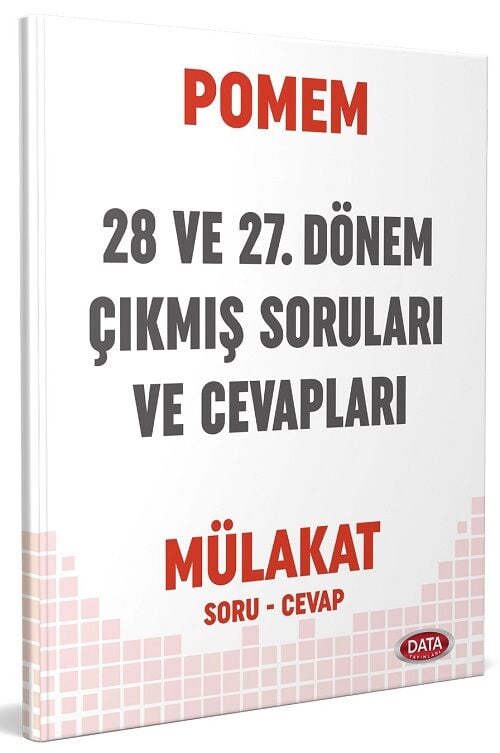 Data POMEM 28 ve 27. Dönem Mülakat Çıkmış Soruları ve Cevapları Data Yayınları
