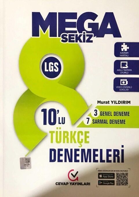 Cevap 8. Sınıf LGS Türkçe Mega Sekiz 10 lu Deneme Cevap Yayınları