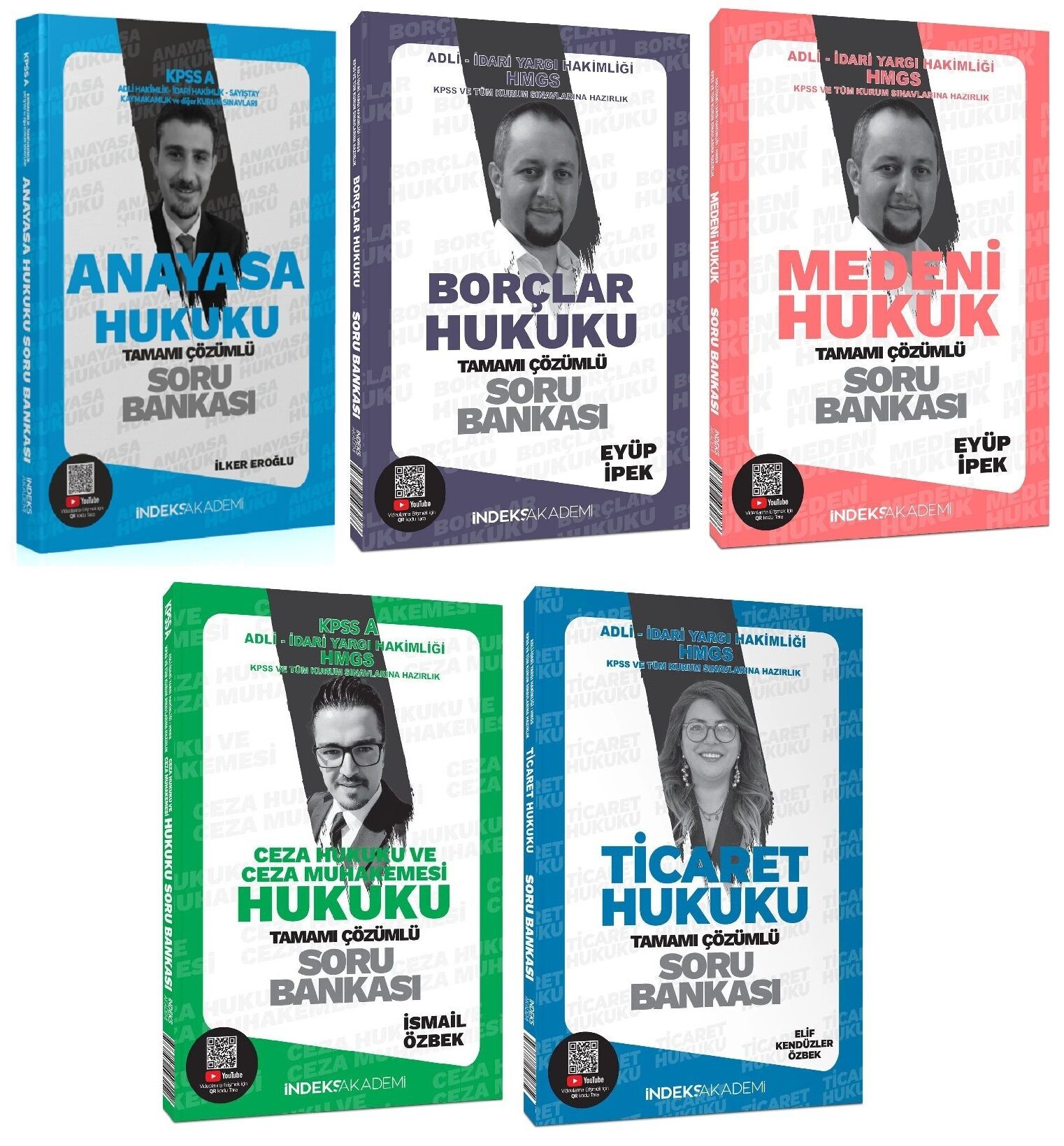 İndeks Akademi 2025 KPSS A Grubu Hukuk Soru Bankası 5 li Set İndeks Akademi Yayıncılık