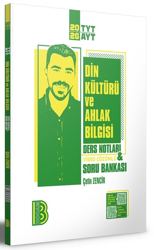 Benim Hocam 2026 YKS TYT AYT Din Kültürü ve Ahlak Bilgisi Ders Notları Soru Bankası Çözümlü - Çetin Zencir Benim Hocam Yayınları