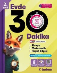 Tudem 2. Sınıf Evde 30 Dakika Öğrenci Kitabı Tudem Yayınları
