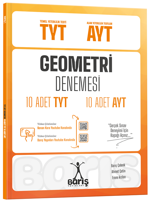 Barış YKS TYT AYT Geometri 10 TYT 10 AYT Deneme Çözümlü Barış Yayınları