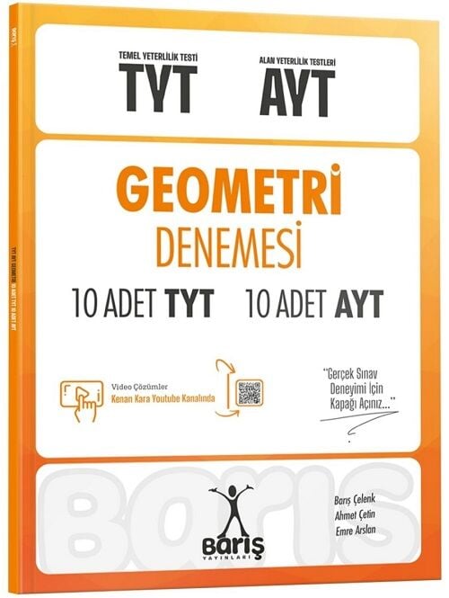 Barış YKS TYT AYT Geometri 10 TYT 10 AYT Deneme Çözümlü - Barış Çelenk Barış Yayınları