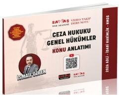 Savaş 2026 Adli İdari Hakimlik HMGS Ceza Hukuku Genel Hükümler Video Takip Ders Notu Konu Anlatımı - İsmail Özbek Savaş Yayınları