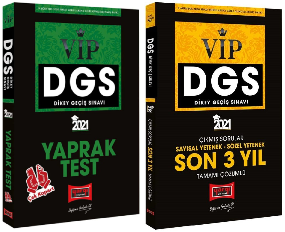 SÜPER FİYAT - Yargı 2021 DGS VIP Yaprak Test + Son 3 Yıl Çıkmış Sorular 2 li Set Yargı Yayınları
