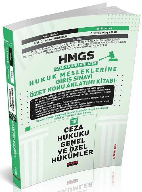Savaş 2026 HMGS Kampı Ceza Hukuku Genel ve Özel Hükümler Özet Konu Anlatımı 4. Baskı - Olcay Aslan Savaş Yayınları