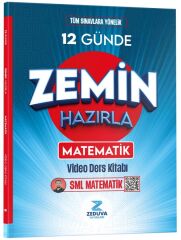 Zeduva YKS TYT KPSS SML Matematik 12 Günde Zemin Hazırla Video Ders Kitabı - İsmail Kocabaş Zeduva Yayınları