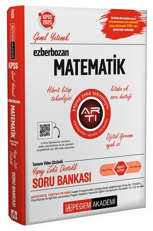 SÜPER FİYAT - Pegem 2025 KPSS Matematik Ezberbozan Soru Bankası Çözümlü Pegem Akademi Yayınları