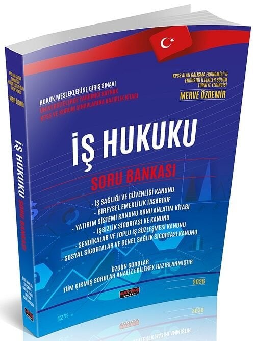 Savaş 2026 HMGS Hakimlik KPSS A Grubu İş Hukuku Soru Bankası - Merve Özdemir Savaş Yayınları
