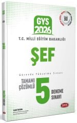 Data 2026 GYS MEB Milli Eğitim Bakanlığı Şef 5 Deneme Çözümlü Görevde Yükselme Data Yayınları