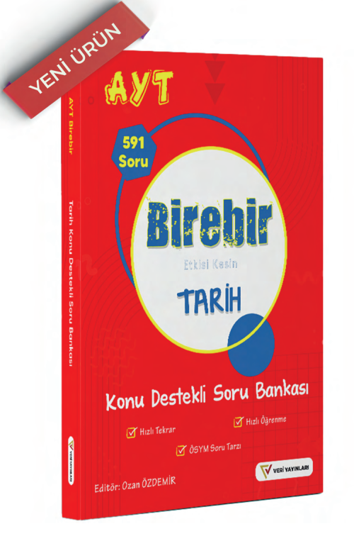 Veri Yayınları YKS AYT Tarih Birebir Konu Destekli Soru Bankası Veri Yayınları