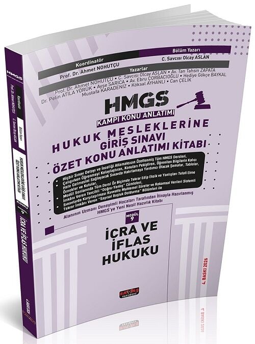 Savaş 2026 HMGS Kampı İcra ve İflas Hukuku Özet Konu Anlatımı 4. Baskı - Olcay Aslan Savaş Yayınları