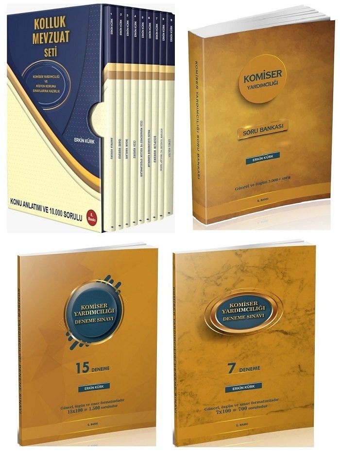 Erkin Kürk 2027 Komiser Yardımcılığı Misyon Koruma Kolluk Konu + Soru + 22 Deneme Set Erkin Kürk