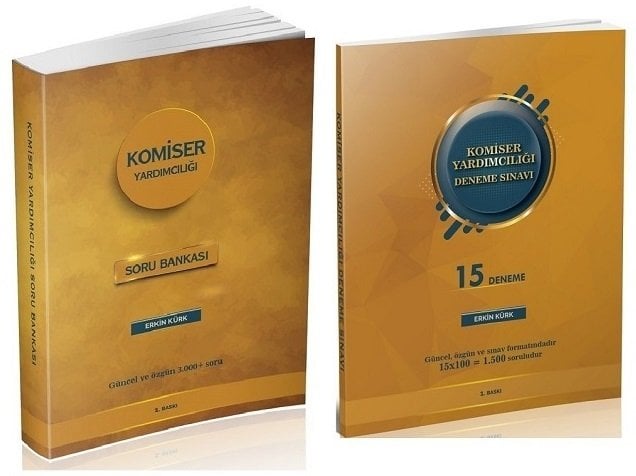Erkin Kürk 2025 Komiser Yardımcılığı Misyon Koruma Kolluk Soru + 15 Deneme 2 li Set Erkin Kürk