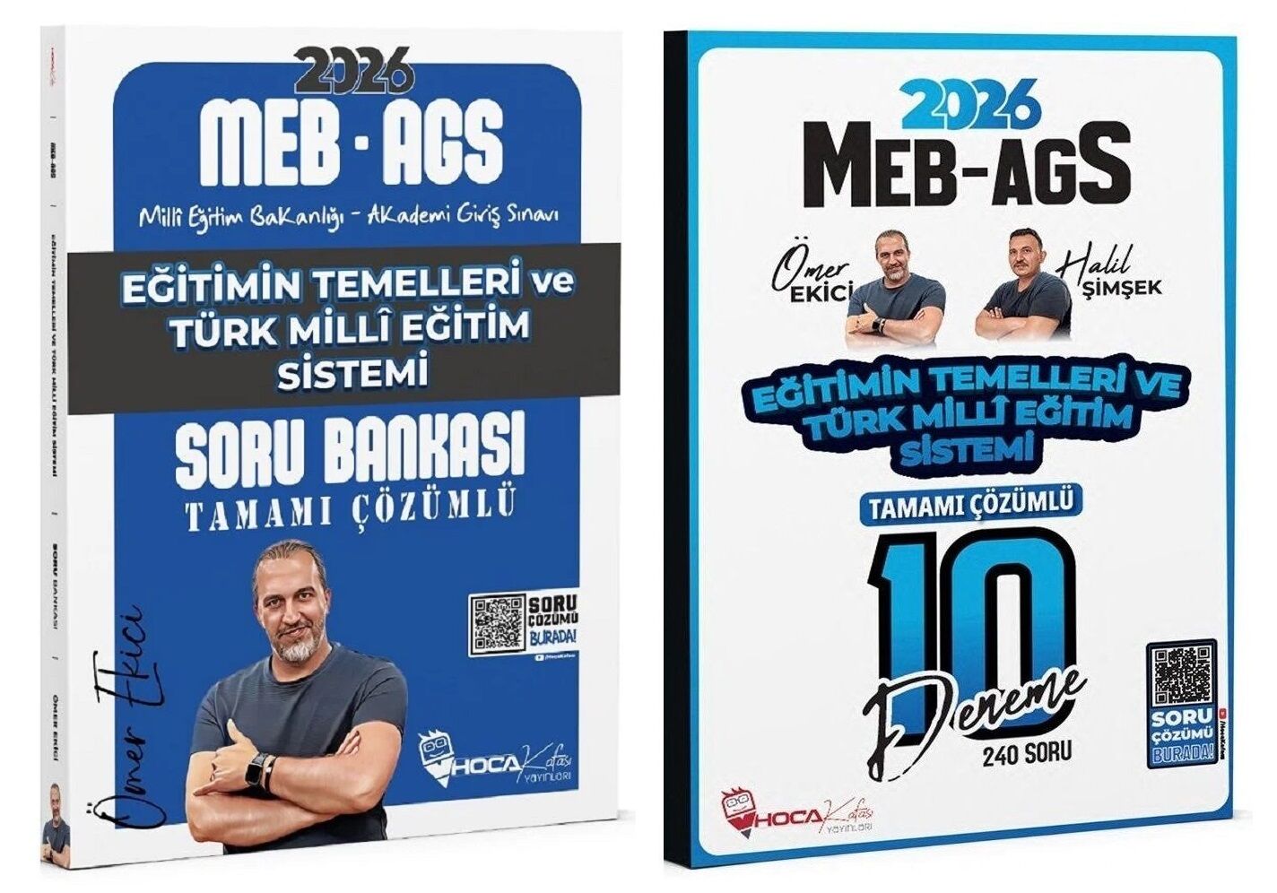 ÖN SİPARİŞ - Hoca Kafası 2026 MEB-AGS Eğitimin Temelleri ve Türk Milli Eğitim Sistemi Soru Bankası + 10 Deneme 2 li Set - Ömer Ekici Hoca Kafası Yayınları