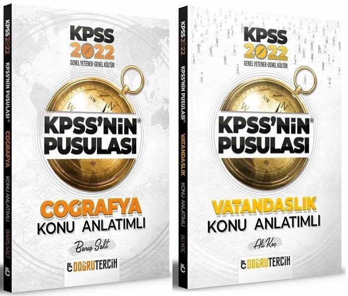 SÜPER FİYAT - Doğru Tercih 2022 KPSS nin Pusulası Coğrafya+Vatandaşlık Konu 2 li Set Doğru Tercih Yayınları