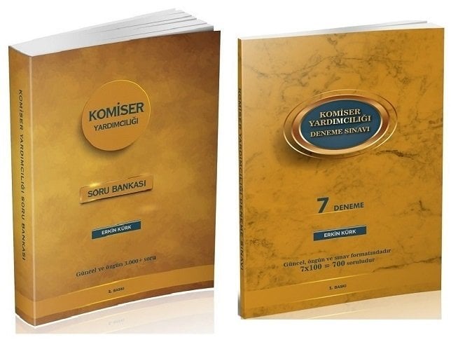 Erkin Kürk 2025 Komiser Yardımcılığı Misyon Koruma Kolluk Soru + 7 Deneme 2 li Set Erkin Kürk