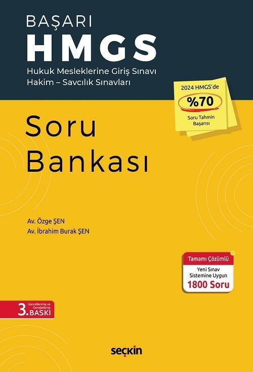 Seçkin BAŞARI HMGS Soru Bankası 3. Baskı - Özge Şen, İbrahim Burak Şen Seçkin Yayınları