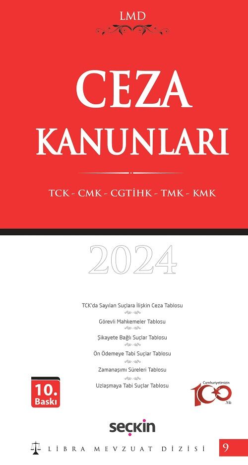 Seçkin 2024 Libra Mevzuat Dizisi Ceza Kanunları 10. Baskı Seçkin Yayınları