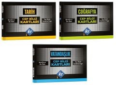KR Akademi KPSS Tarih+Coğrafya+Vatandaşlık Cep Bilgi Kartları 3 lü Set KR Akademi