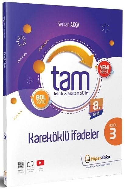 Hiper Zeka 8. Sınıf Matematik TAM Teknik Analiz Modülleri-3 Kareköklü Sayılar Hiper Zeka Yayınları