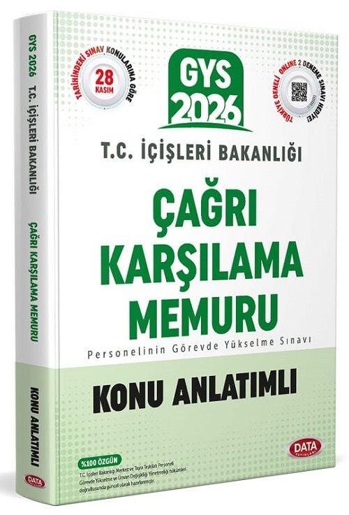 Data 2026 GYS İçişleri Bakanlığı Çağrı Karşılama Memuru Konu Anlatımlı Görevde Yükselme Data Yayınları