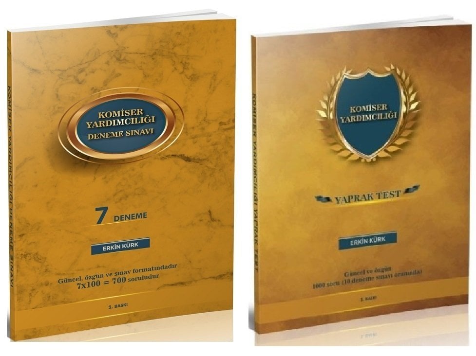 Erkin Kürk 2026 Komiser Yardımcılığı 7 Deneme + Yaprak Test 2 li Set Erkin Kürk