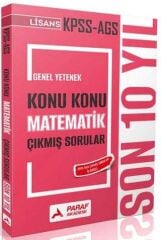 Paraf Akademi 2026 KPSS MEB-AGS Matematik Lisans Çıkmış Sorular Son 10 Yıl Konu Konu Çözümlü Paraf Akademi Yayınları