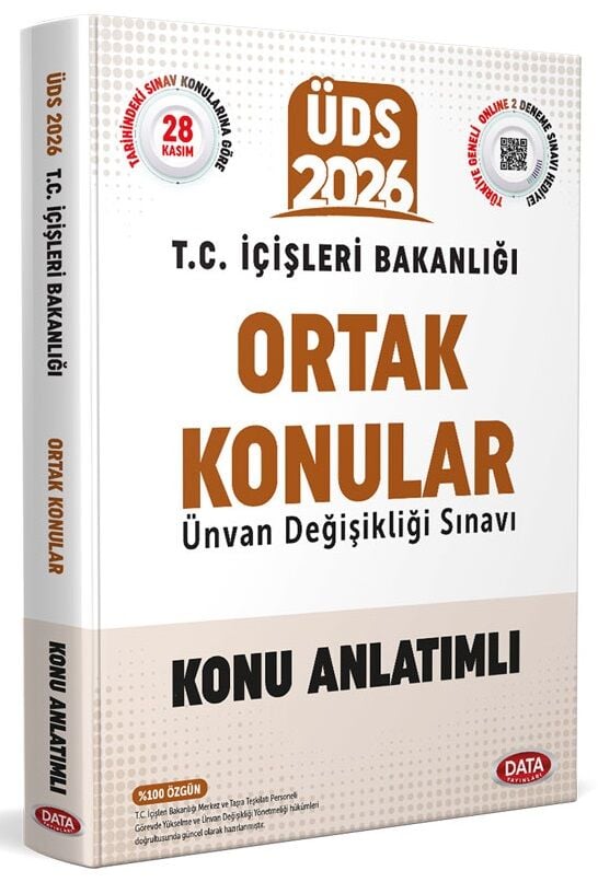 Data 2026 GYS ÜDS İçişleri Bakanlığı Ortak Konular Konu Anlatımlı Görevde Yükselme Ünvan Değişikliği Data Yayınları