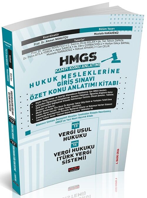 Savaş 2026 HMGS Kampı Vergi Usul Hukuku Vergi Hukuku (Türk Vergi Sistemi) Özet Konu Anlatımı 4. Baskı - Mustafa Karadeniz Savaş Yayınları