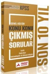 Paraf Akademi 2026 KPSS Lise Ortaöğretim Ön Lisans Tarih, Coğrafya, Vatandaşlık ve Güncel Bilgiler Çıkmış Sorular Son 10 Yıl Konu Konu Çözümlü Paraf Akademi Yayınları
