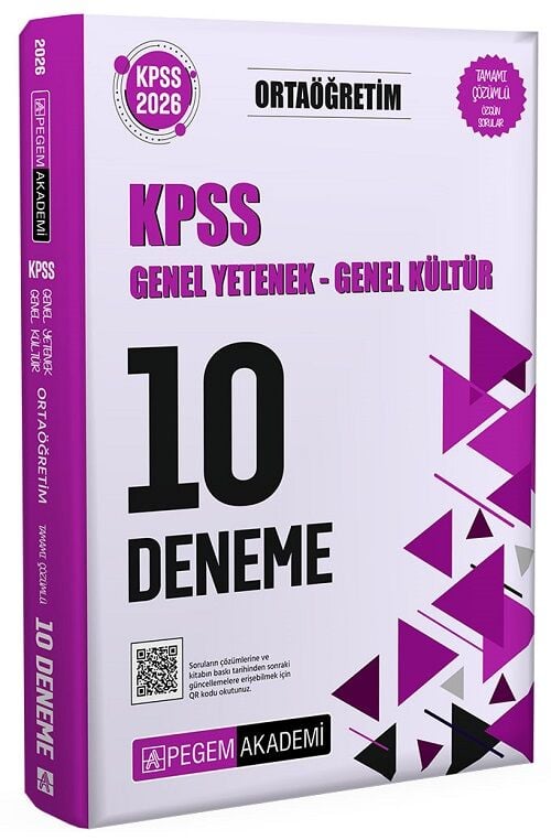 Pegem 2026 KPSS Genel Yetenek Genel Kültür 10 Deneme Çözümlü Pegem Akademi Yayınları