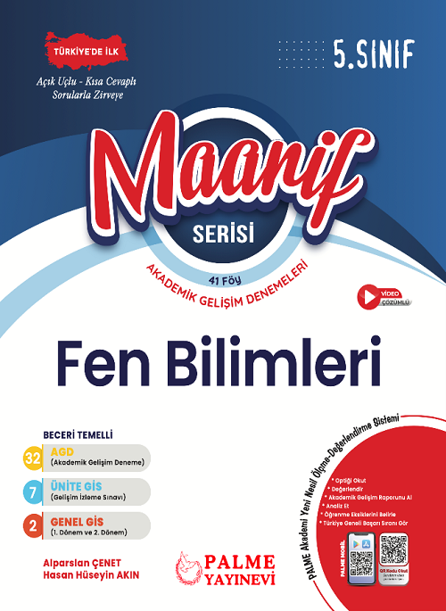 Palme 5. Sınıf Fen Bilimleri Maarif Haftalık Denemeler Palme Yayınları