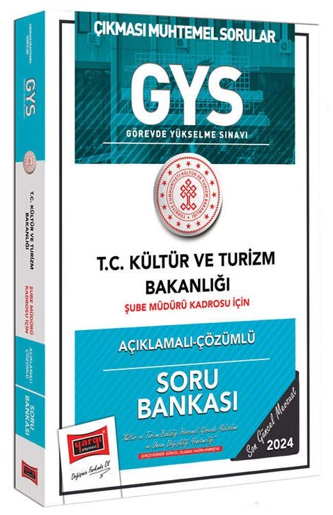 Yargı 2024 GYS Kültür ve Turizm Bakanlığı Şube Müdürü Soru Bankası Çözümlü Görevde Yükselme Yargı Yayınları