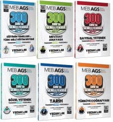 Yediiklim 2025 MEB-AGS Tüm Dersler 1800 Soruda Genel Tekrar Kampı 6 lı Set Yediiklim Yayınları