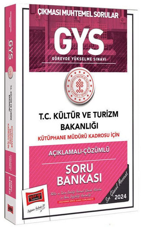 Yargı 2024 GYS Kültür ve Turizm Bakanlığı Kütüphane Müdürü Soru Bankası Çözümlü Görevde Yükselme Yargı Yayınları