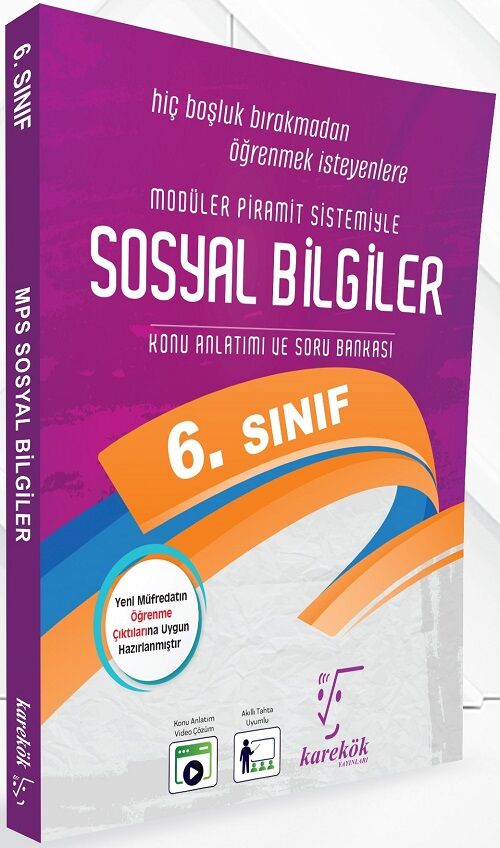 Karekök 6. Sınıf Sosyal Bilgiler MPS Konu Anlatımlı Soru Bankası Karekök Yayınları