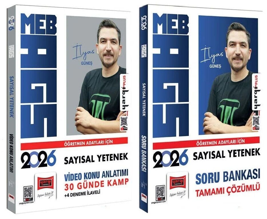Yargı 2026 MEB-AGS Sayısal Yetenek 30 Günde Kamp Video Konu Anlatımı + Soru bankası 2 li Set - İlyas Güneş Yargı Yayınları