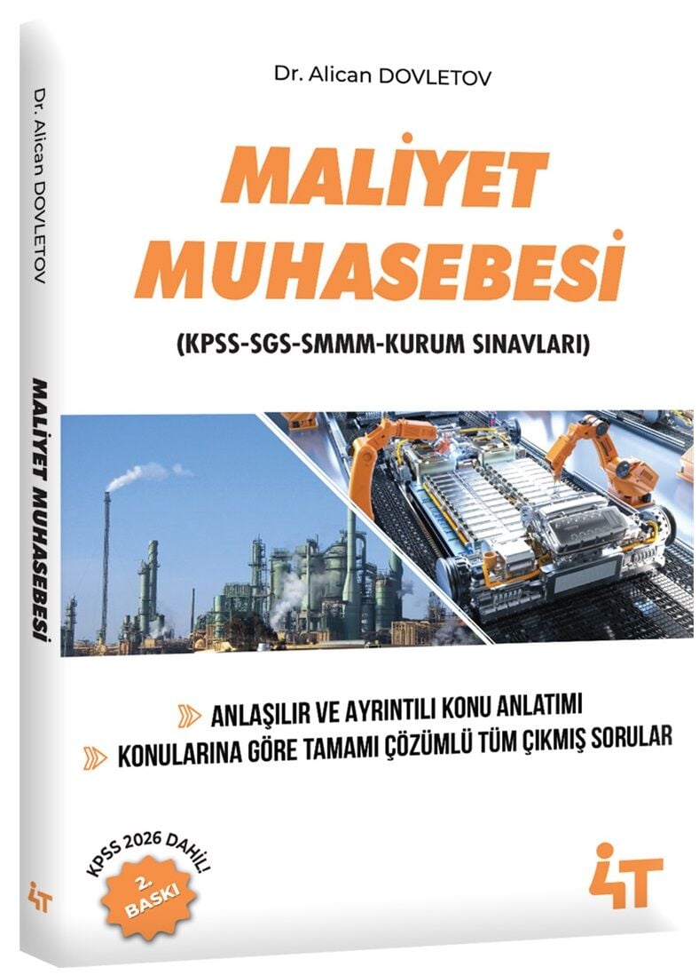 4T Yayınları Maliyet Muhasebesi 2. Baskı - Alican Dovletov 4T Yayınları