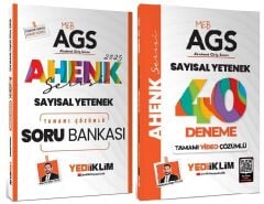 Yediiklim 2025 MEB-AGS Sayısal Yetenek Soru Bankası + 40 Deneme 2 li Set Ahenk Serisi - Mehmet Bilge Yıldız Yediiklim Yayınları
