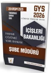 Pelikan 2026 GYS İçişleri Bakanlığı Şube Müdürü Soru Bankası Çözümlü Görevde Yükselme - Emin Hüseyin Şahin Pelikan Yayınevi