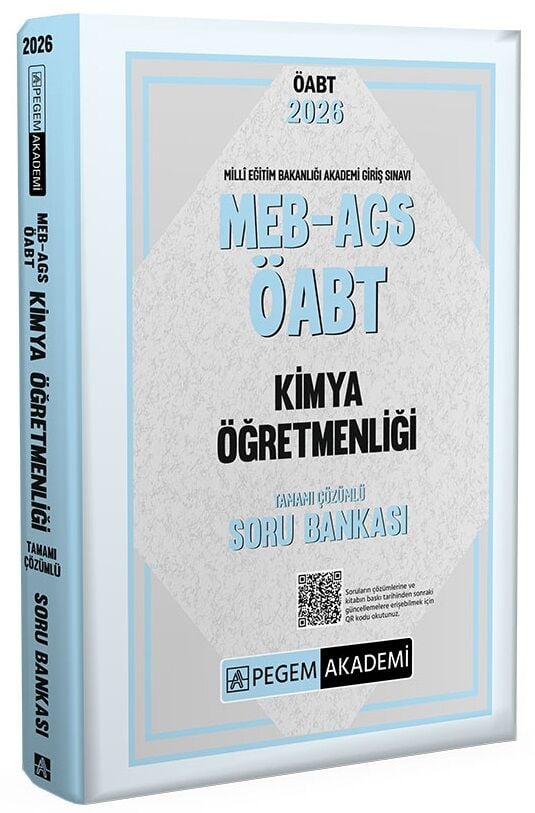 Pegem 2026 ÖABT MEB-AGS Kimya Öğretmenliği Soru Bankası Çözümlü Pegem Akademi Yayınları