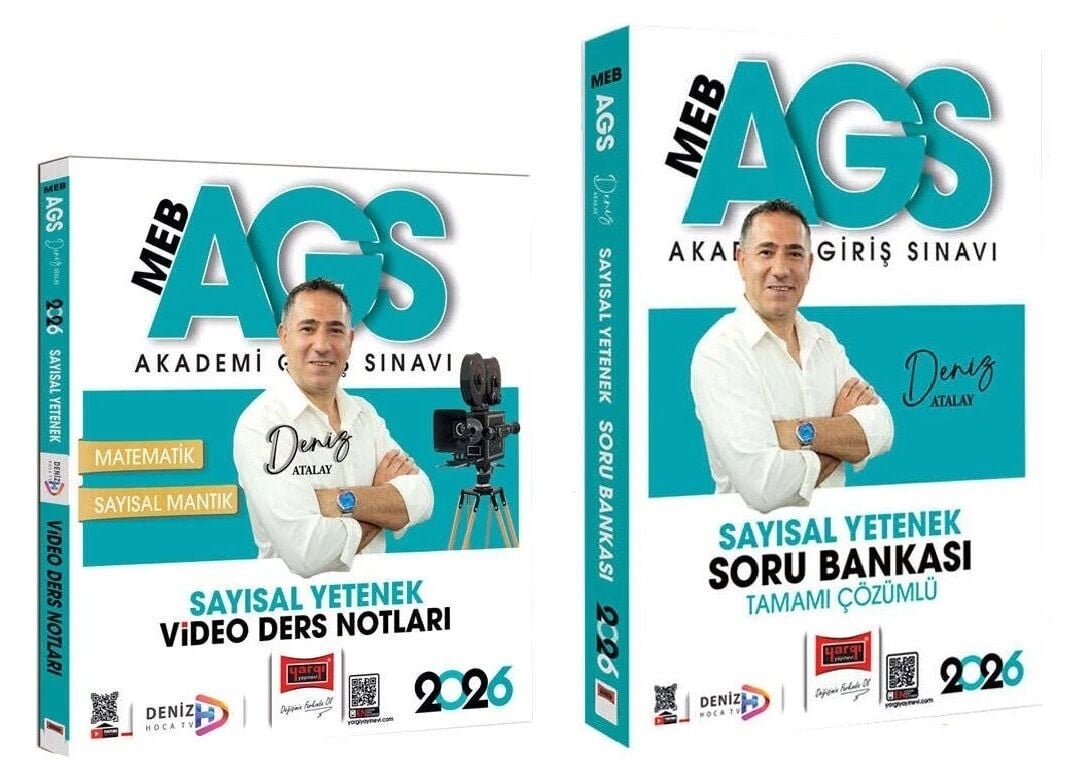 Yargı 2026 MEB-AGS Sayısal Yetenek Video Ders Notları + Soru Bankası 2 li Set - Deniz Atalay Yargı Yayınları
