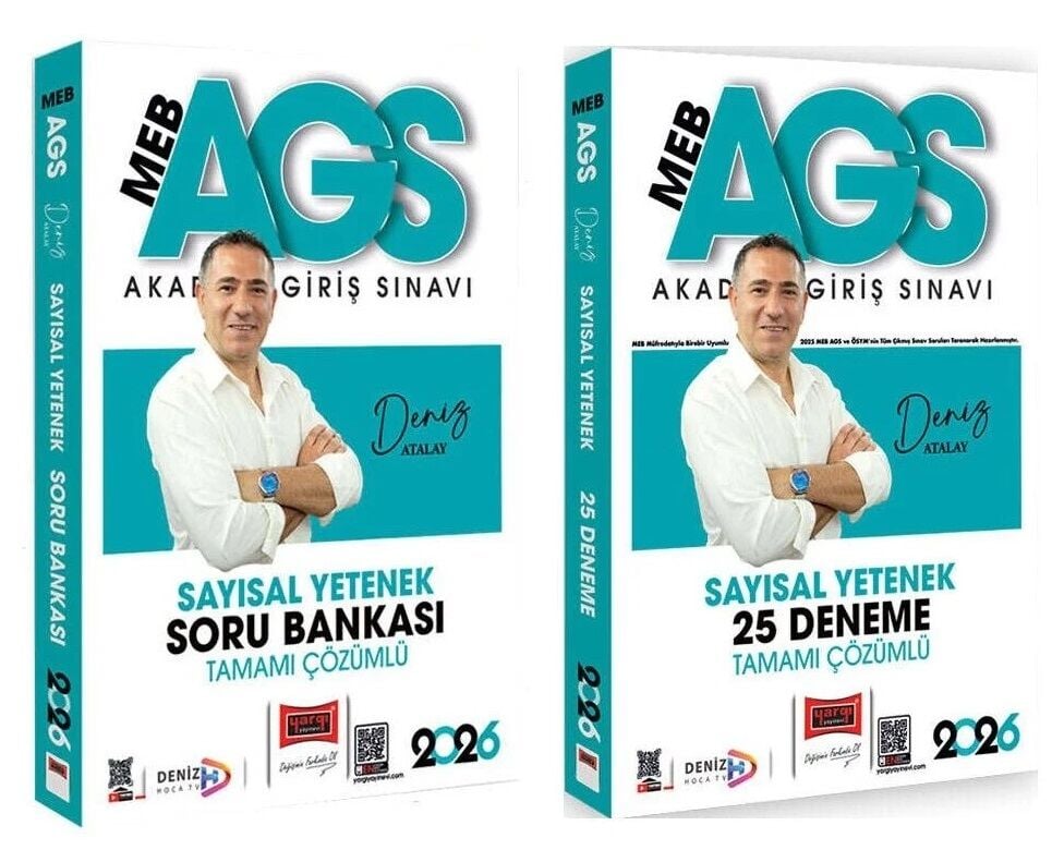 Yargı 2026 MEB-AGS Sayısal Yetenek Soru Bankası + 25 Deneme 2 li Set - Deniz Atalay Yargı Yayınları