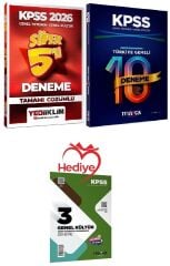 HEDİYELİ - Yediiklim + Marka 2026 KPSS Genel Yetenek Genel Kültür Süper 5+10 Deneme 2 li Set Yediiklim + Marka Yayınları
